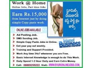 Part Time Home Based Data Entry Work /Copy Paste Jobs